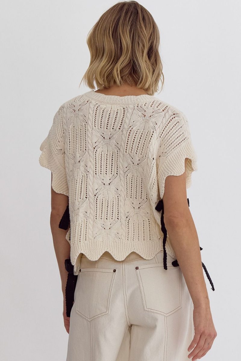 All Tied Up Crochet Sweater - Image 20