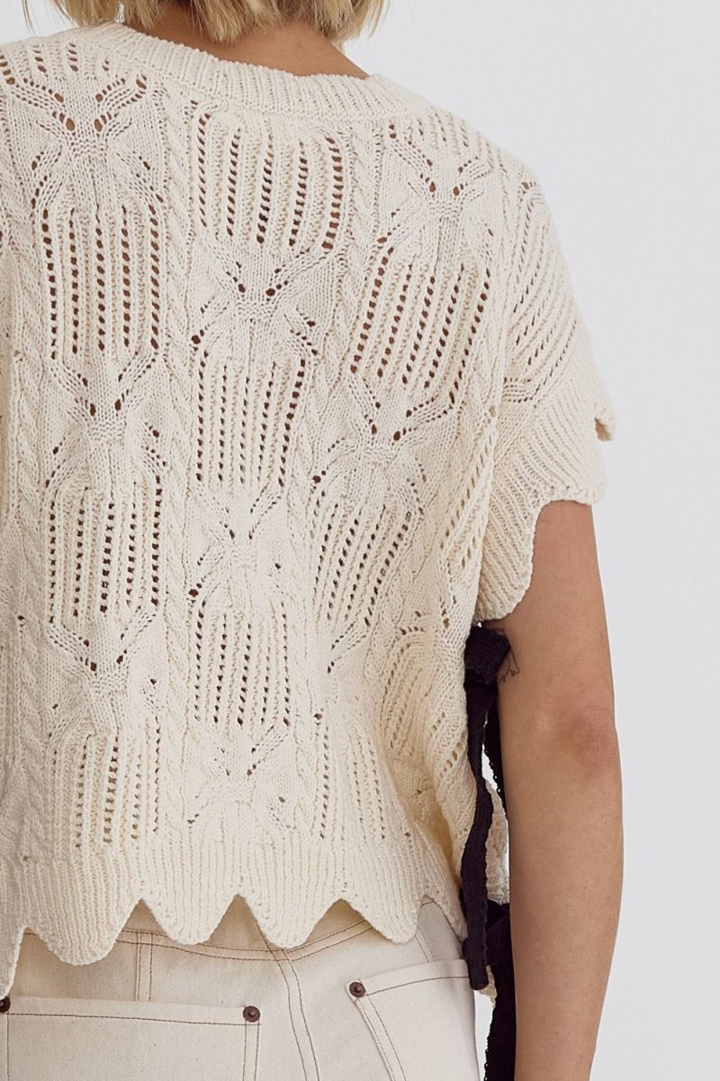 All Tied Up Crochet Sweater - Image 17