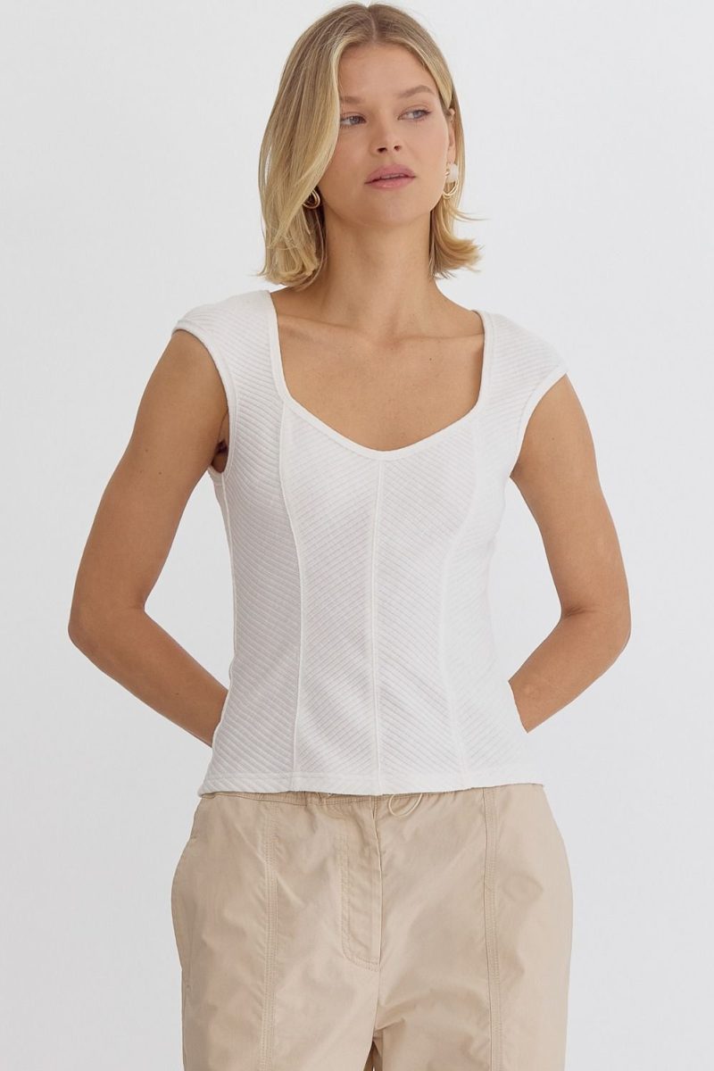 Sweetheart Neck Sleeveless Top - Image 5