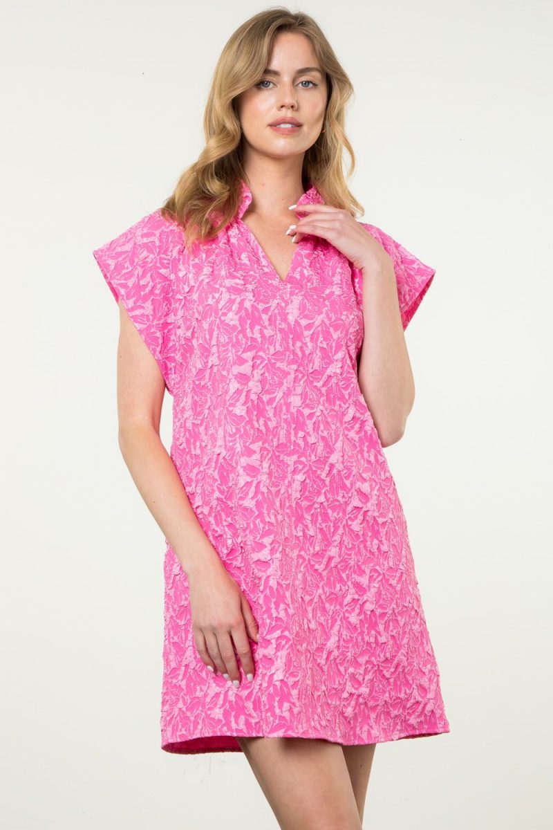 Short Sleeve Textured Dress - Image 9