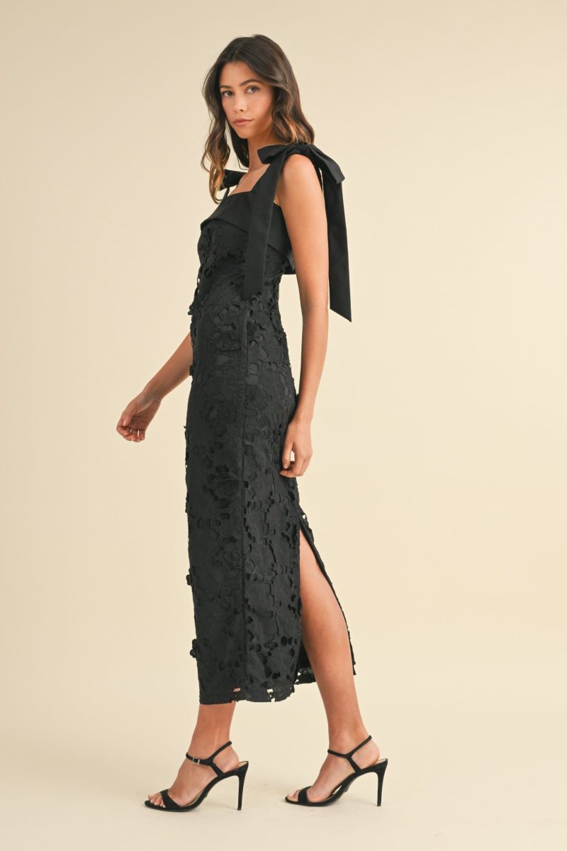 Shoulder Strap Floral Midi Dress - Image 4