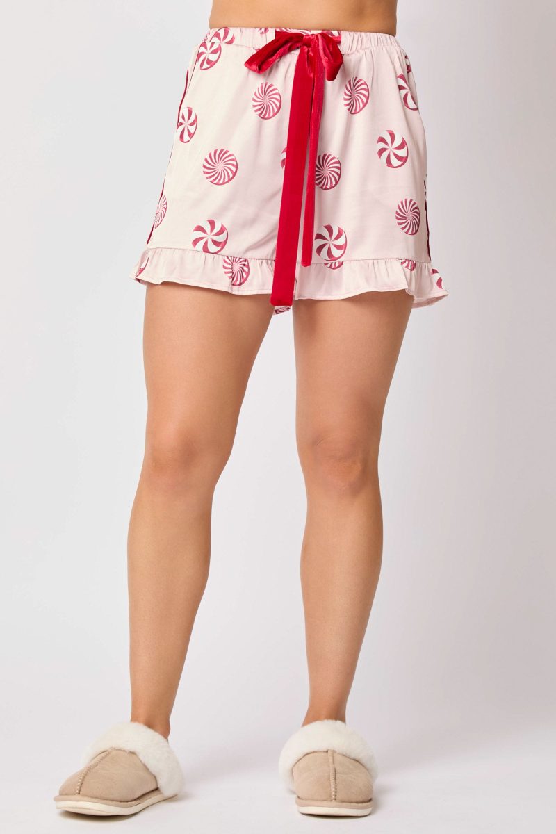 Satin Bow Peppermint Pajama Short Set - Image 9