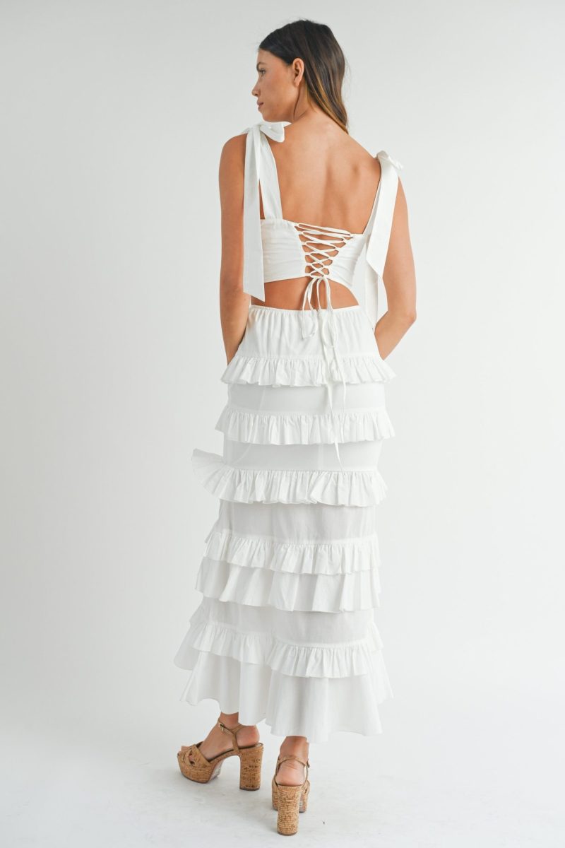 Tube Top And Tiered Ruffle Maxi Skirt Set - Image 6