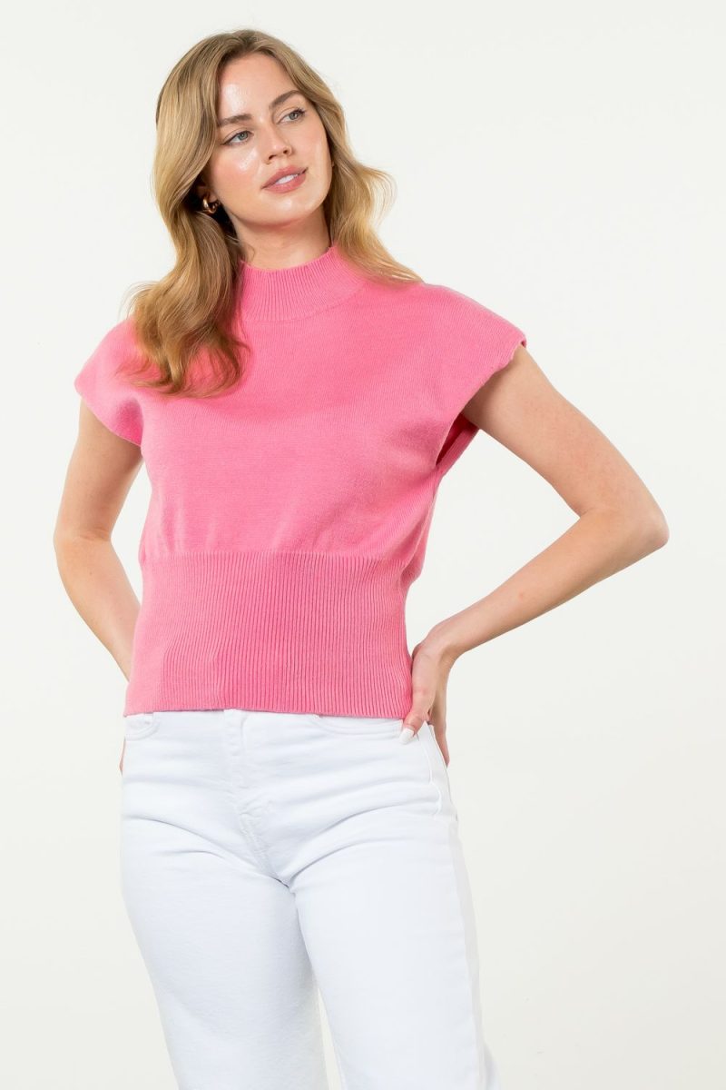 Mock Neck Knit Top - Image 9