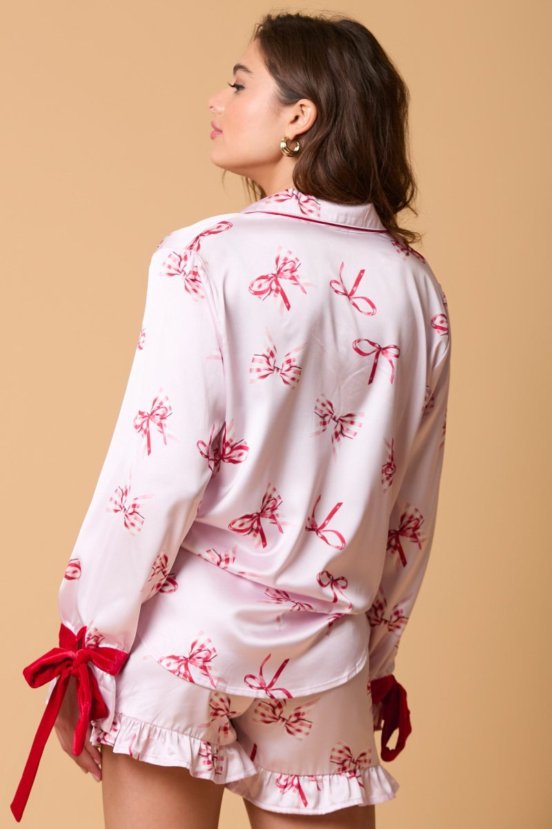 Satin Bow Pajama Set - Image 8