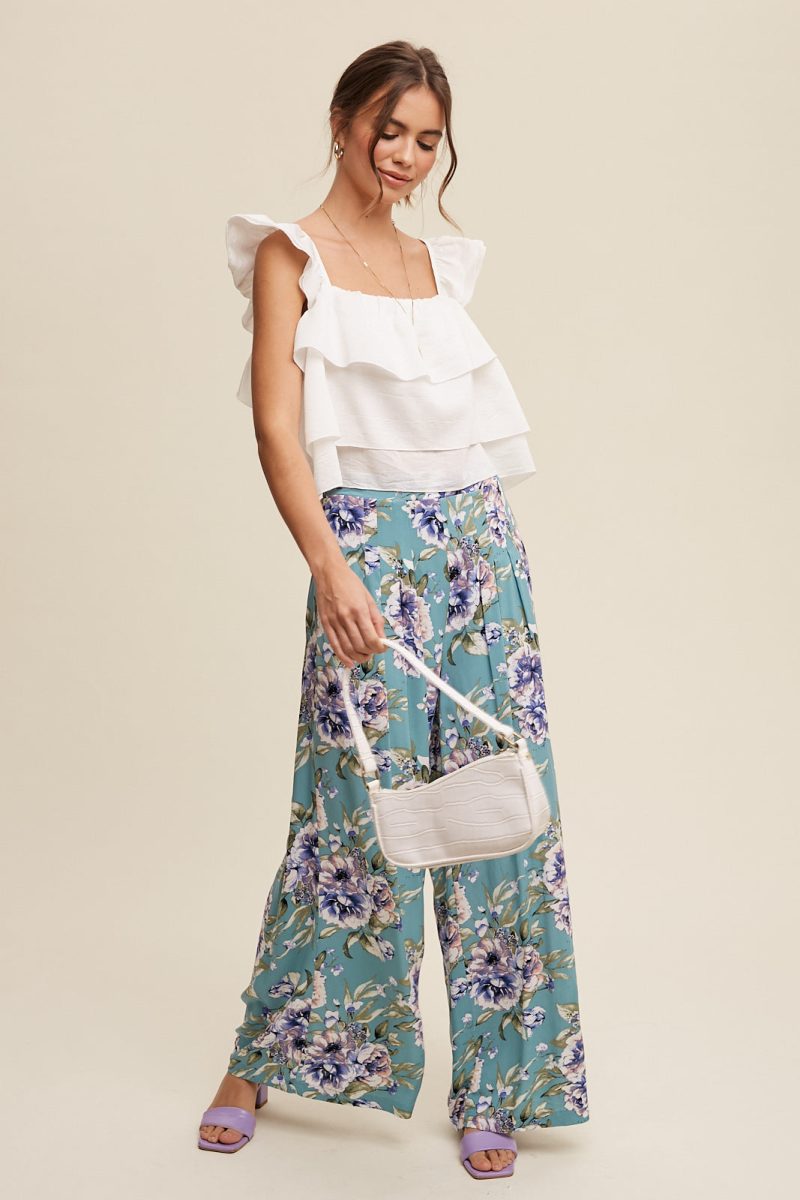 All Over Ruffle Square Neck Blouse Top - Image 14