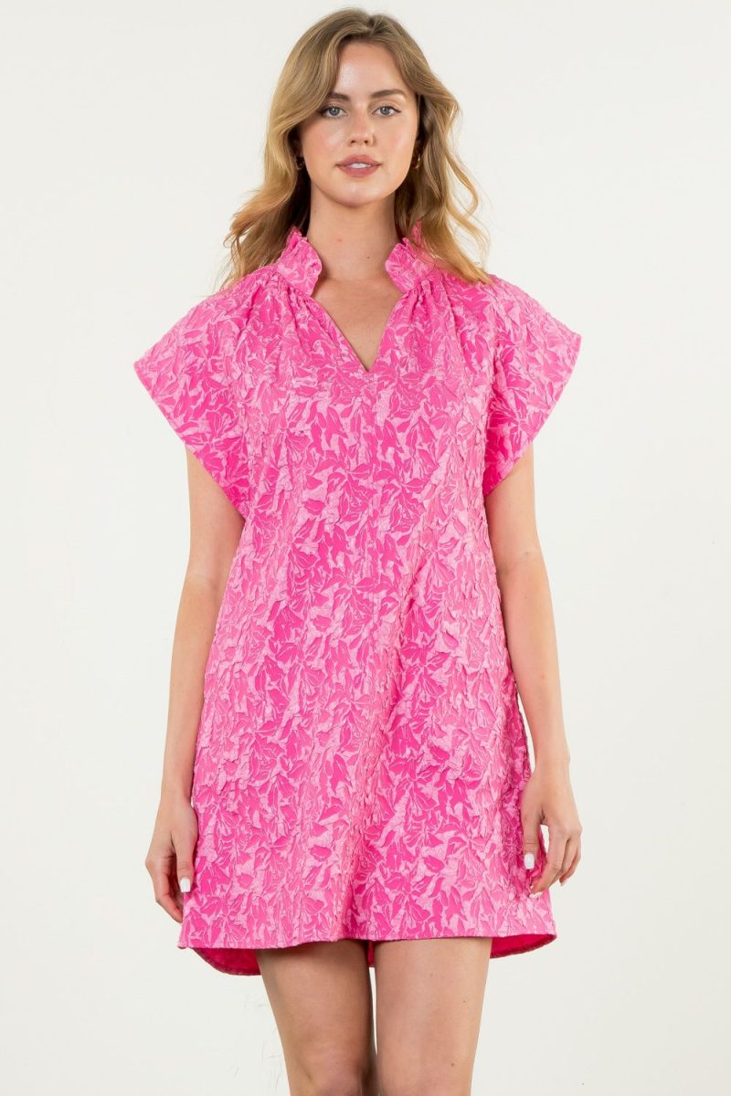 Short Sleeve Textured Dress - Image 7