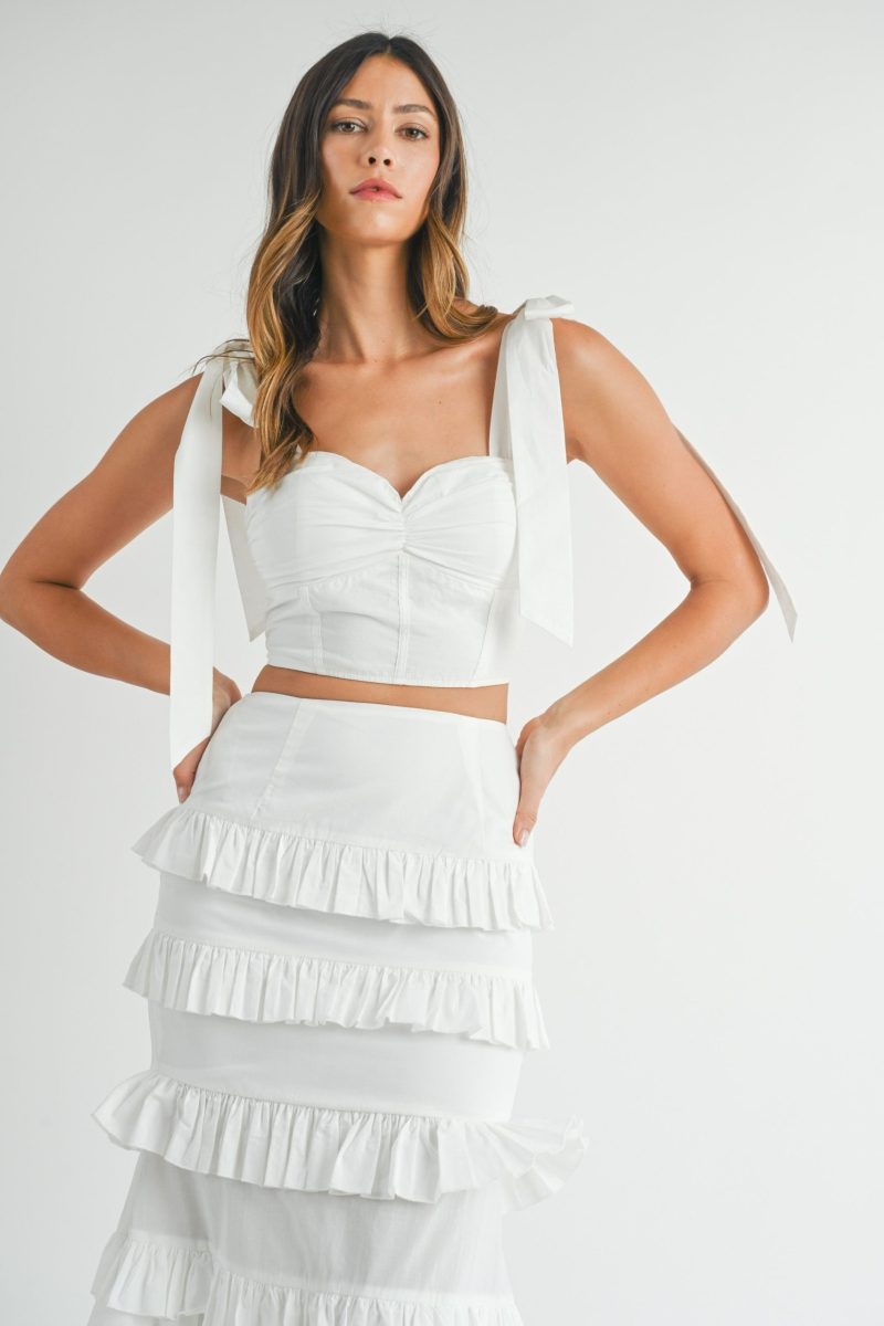 Tube Top And Tiered Ruffle Maxi Skirt Set - Image 3