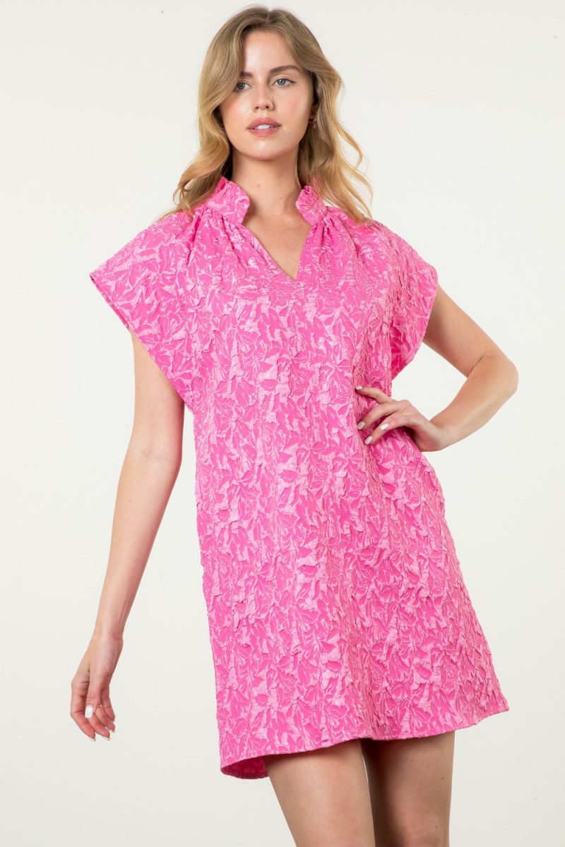 Short Sleeve Textured Dress - Image 8