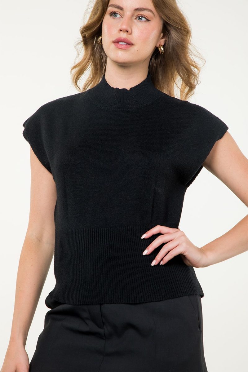 Mock Neck Knit Top - Image 2