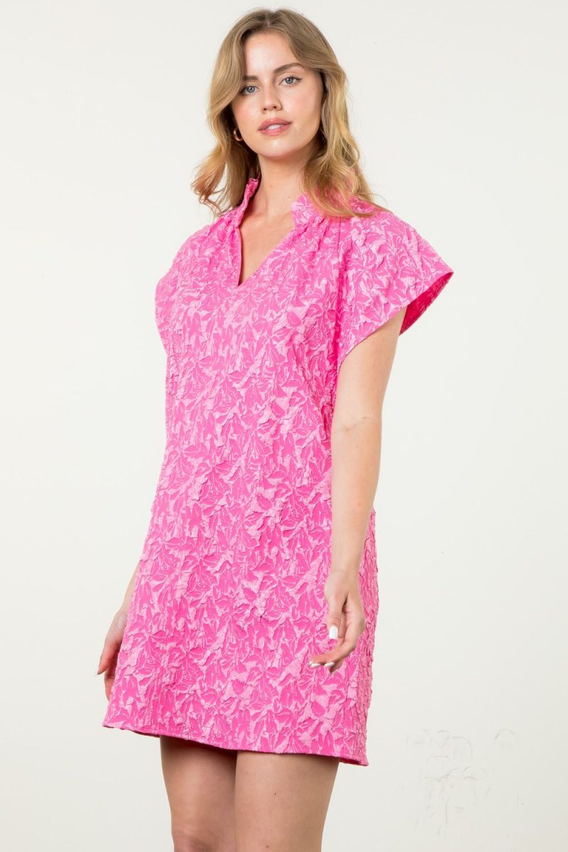 Short Sleeve Textured Dress - Image 10