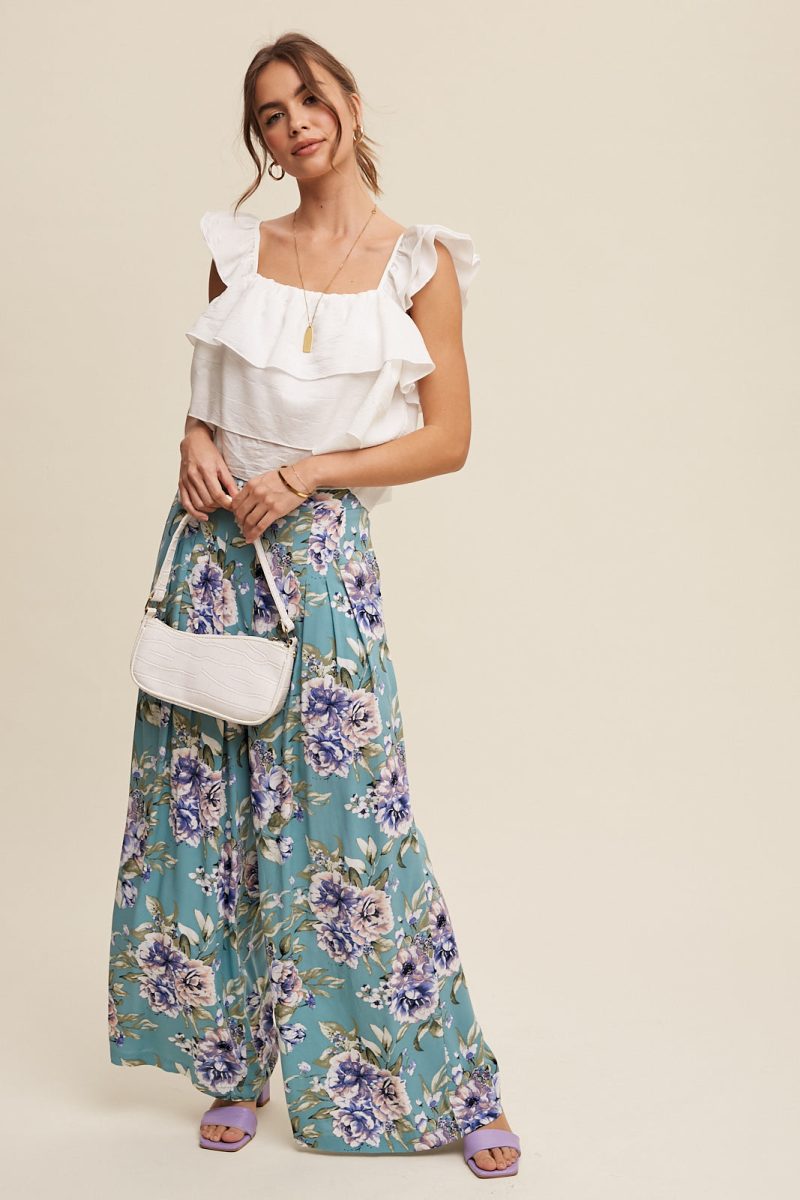 All Over Ruffle Square Neck Blouse Top - Image 15