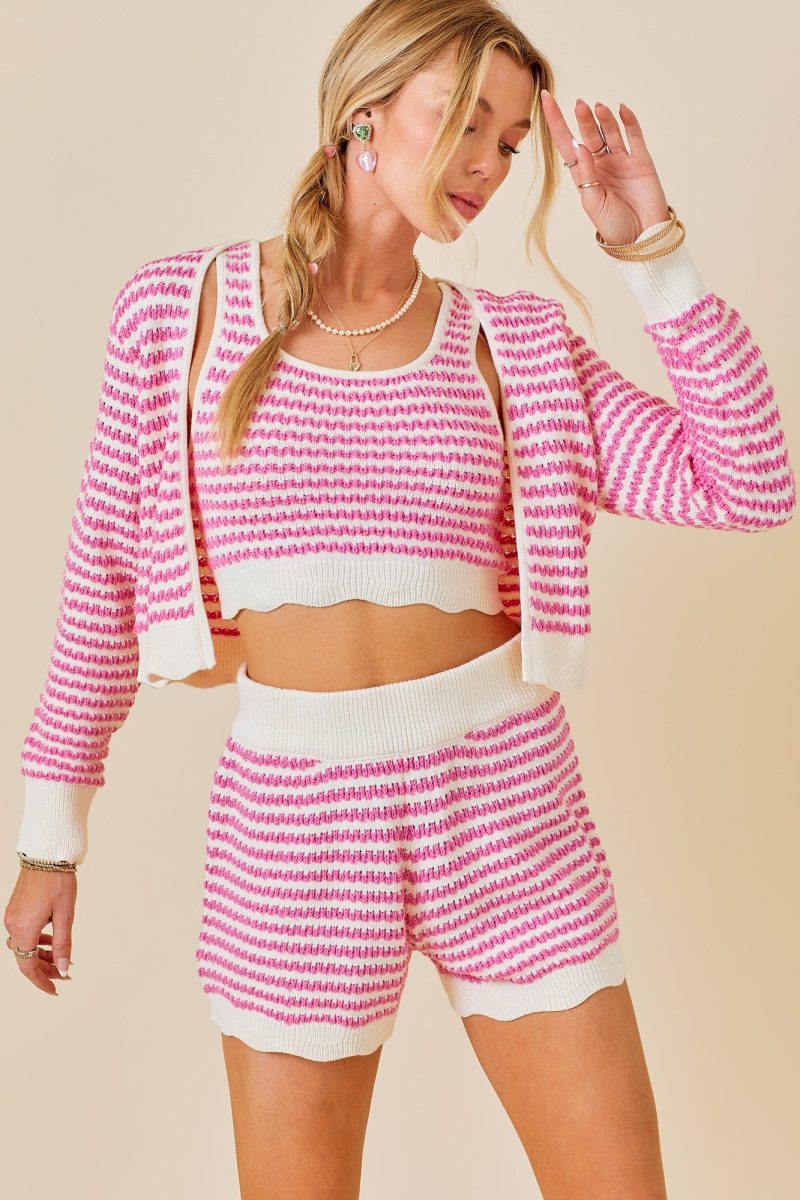 Two Tone Knit Shorts - Image 5