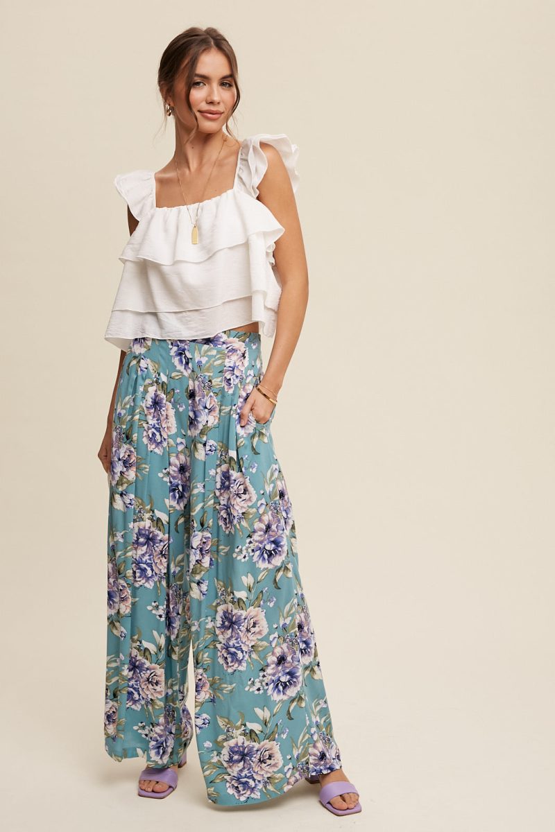 All Over Ruffle Square Neck Blouse Top - Image 13