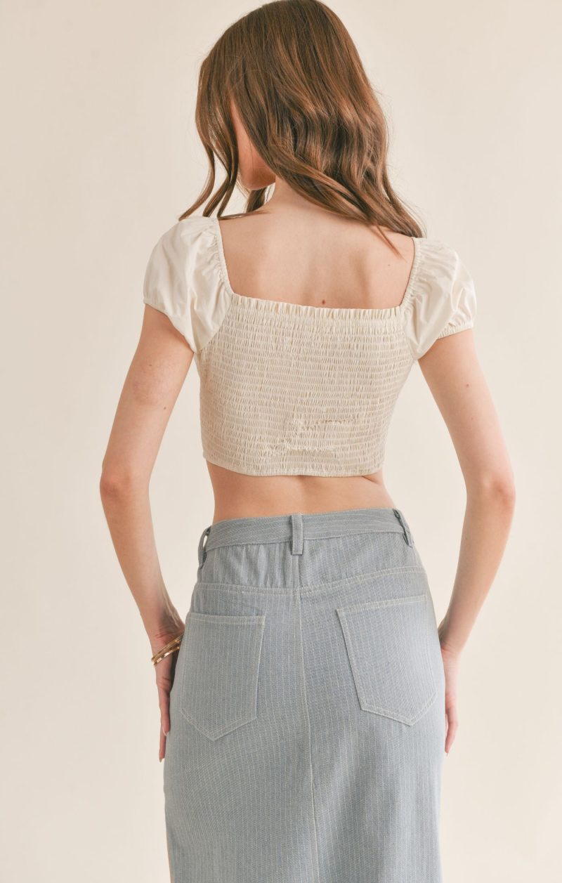 Love Story Gathered Corset Crop Top - Image 12