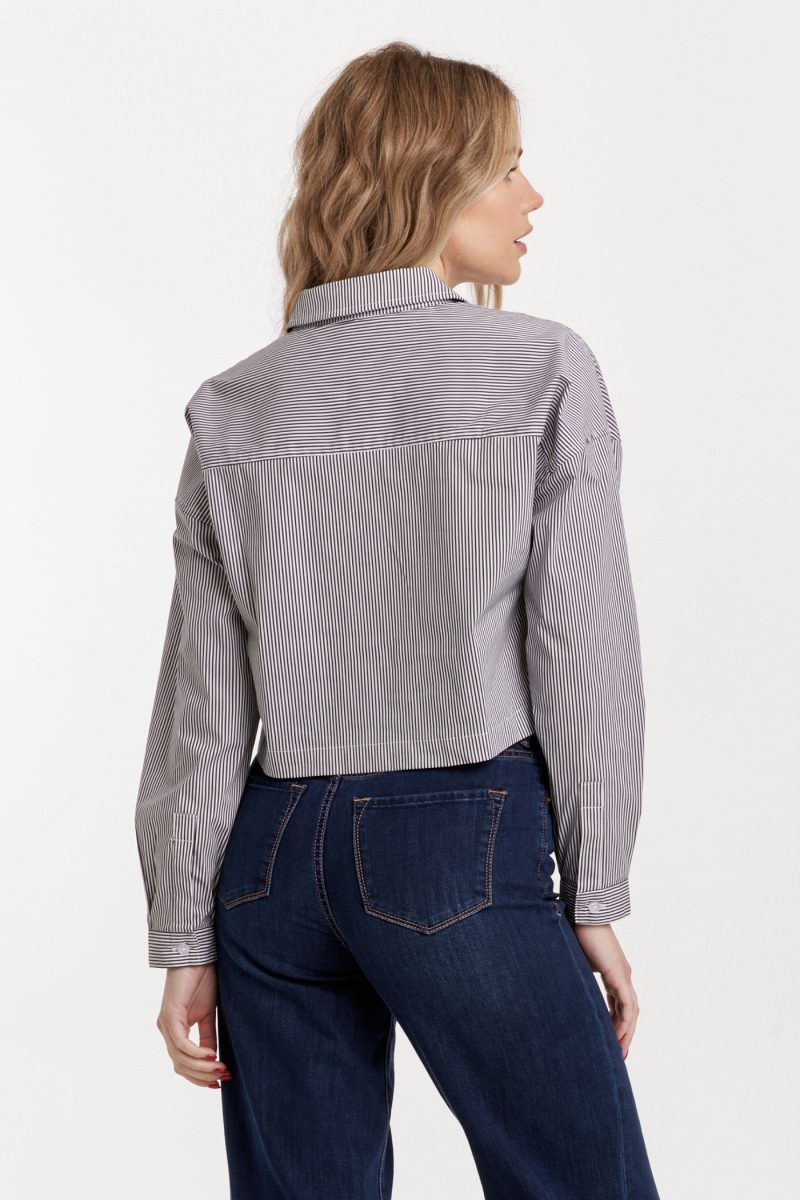 Cropped Arianna Button Down Shirt - Image 4