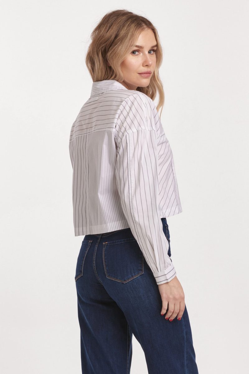 Cropped Arianna Button Down Shirt - Image 7