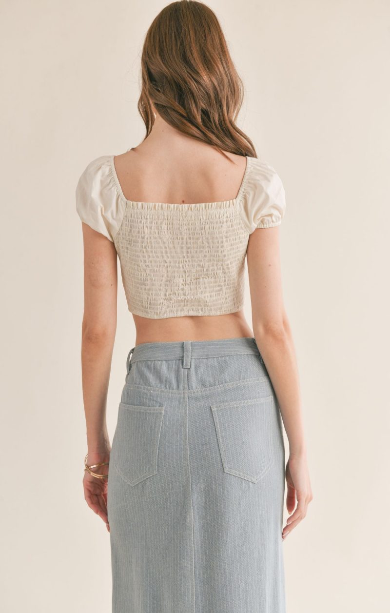 Love Story Gathered Corset Crop Top - Image 11