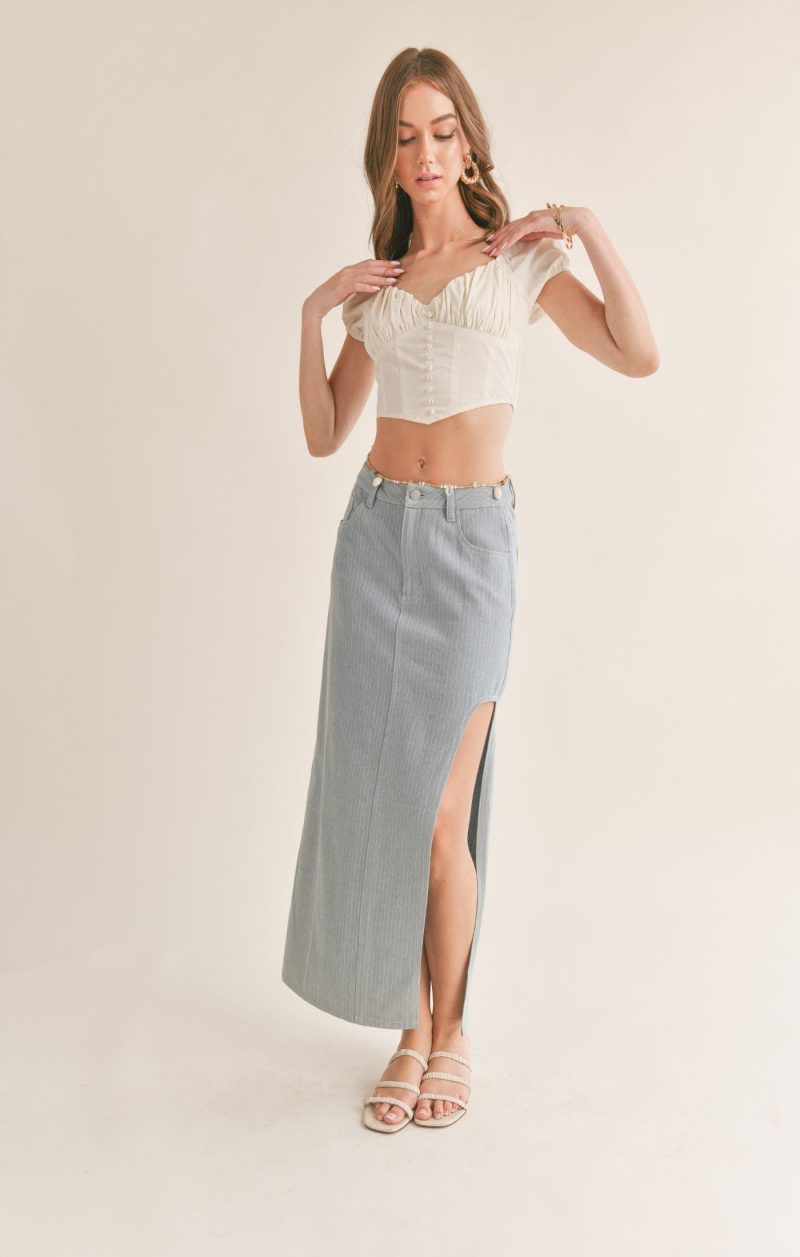 Love Story Gathered Corset Crop Top - Image 5