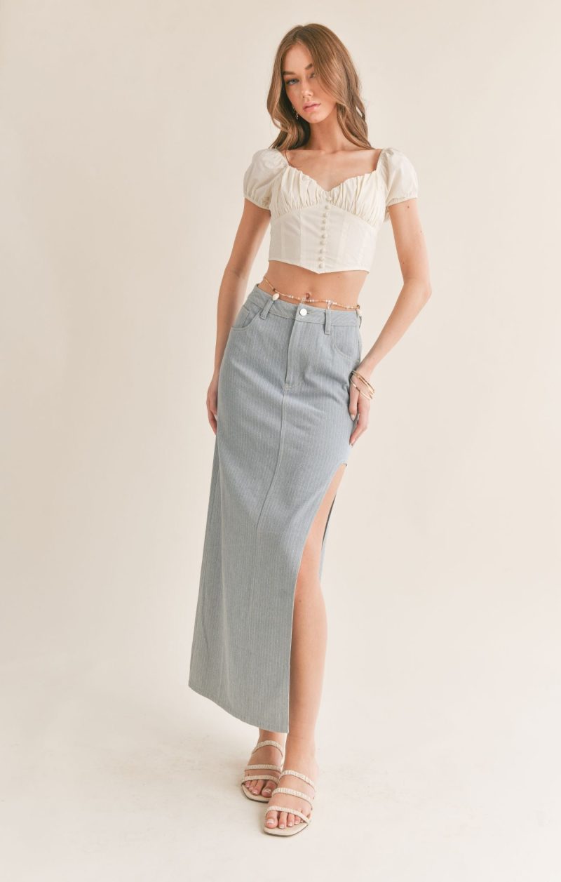 Love Story Gathered Corset Crop Top - Image 4
