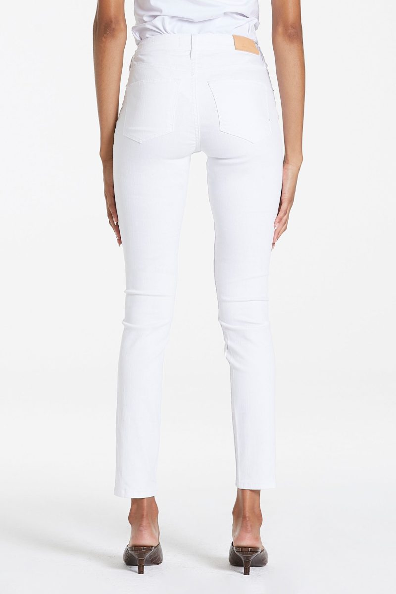 Gisele High Rise Skinny Jeans White - Image 4