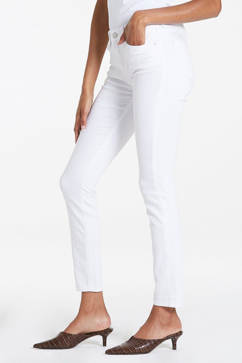 Gisele High Rise Skinny Jeans White - Image 3