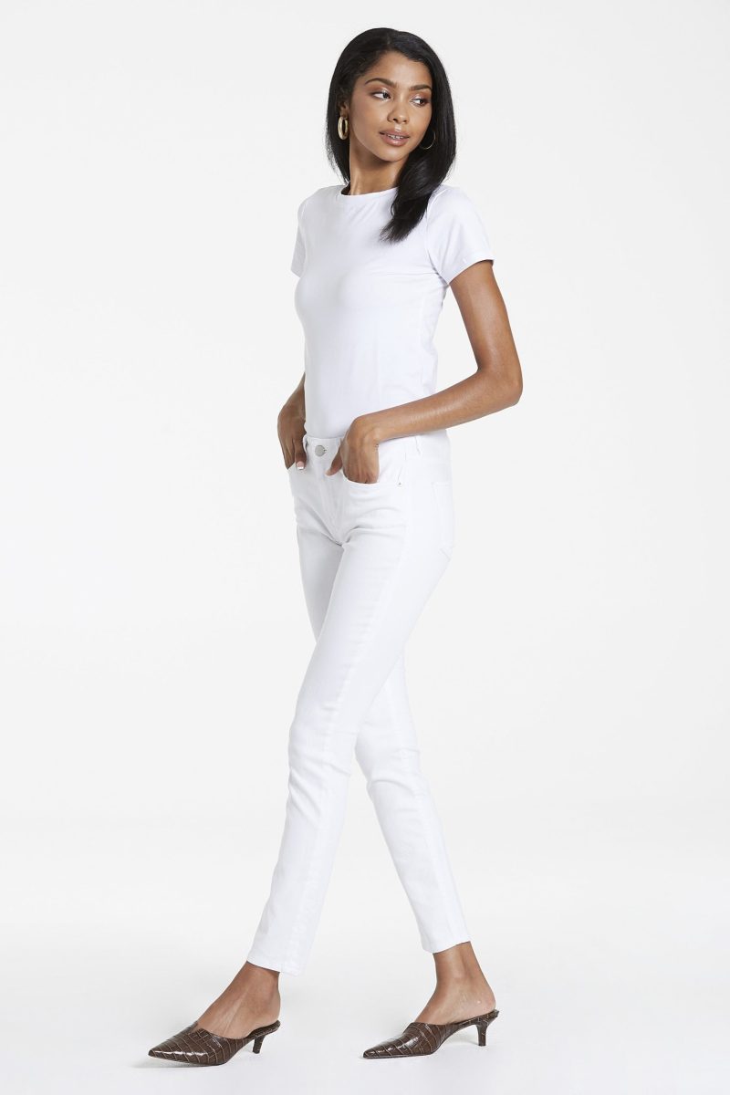 Gisele High Rise Skinny Jeans White - Image 2