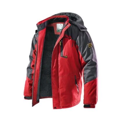 Men's Winter Ski Jacket Warm Fleece Waterproof Outdoor Mountain Hiking Windbreaker Hooded Snow Rain Coat