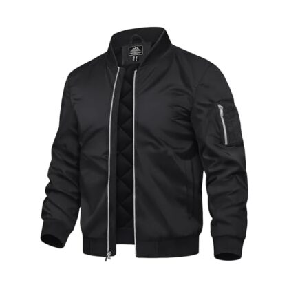 Men's Bomber Jackets Thermal Quilted Jacket Water Resistant Warm Winter Coats