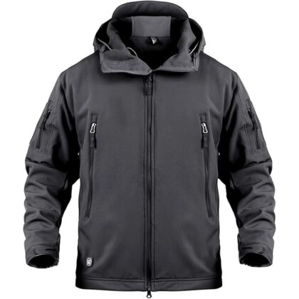 Men's Army Special Ops Military Tactical Jacket Softshell Fleece Hooded Outdoor Coat